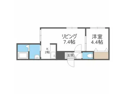 エスパス・デュ・ノール(1LDK/5階)の間取り写真