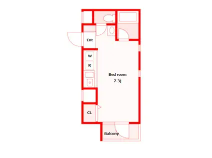 エスペリオ(ワンルーム/2階)の間取り写真