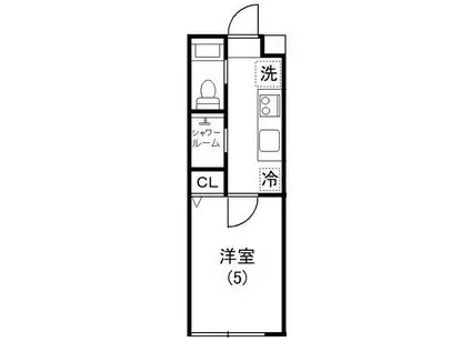 アイビーV(1K/2階)の間取り写真