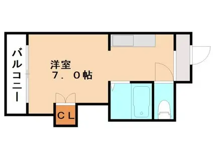 ジュネスハイム(ワンルーム/2階)の間取り写真