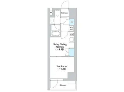 NSパークレジデンス森下 旧リビオメゾン森下(1DK/1階)の間取り写真