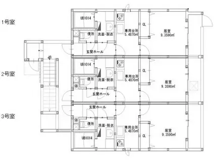 LIVELAND長尾(1K/1階)の間取り写真