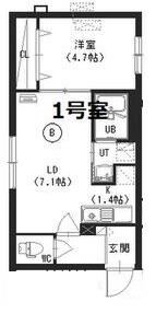シュエット(1LDK/3階)の間取り写真