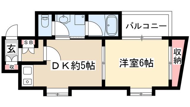 イマージュ池下(1DK/7階)の間取り写真