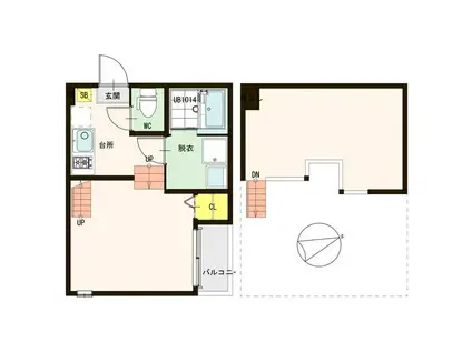 フォレストパレス上杉(1K/1階)の間取り写真