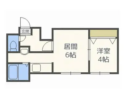 アストロハイツ(1DK/2階)の間取り写真