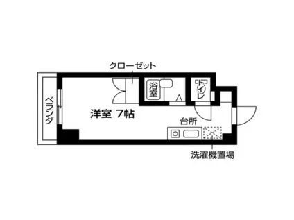 プレリュード江坂(ワンルーム/1階)の間取り写真