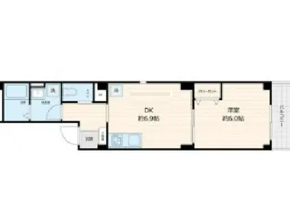 プラザN.J.A プラザN.J.A(1DK/4階)の間取り写真