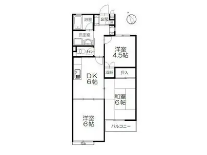 ピースフル湘南(3DK/2階)の間取り写真