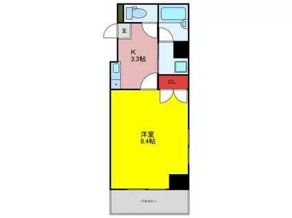 協和ビル(1K/3階)の間取り写真