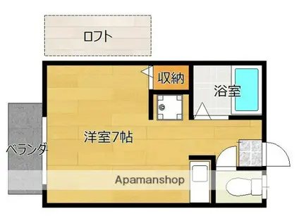 イッツ七隈II(ワンルーム/1階)の間取り写真
