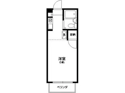 プリムローズヒルII(ワンルーム/2階)の間取り写真