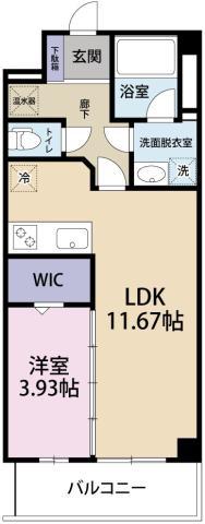 TOKUSHIMA MIDTOWER(1LDK/4階)の間取り写真