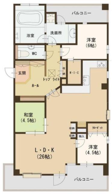 ローズマリーテラス(3LDK/4階)の間取り写真