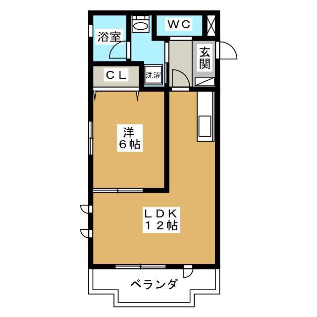 NGMII(1LDK/3階)の間取り写真