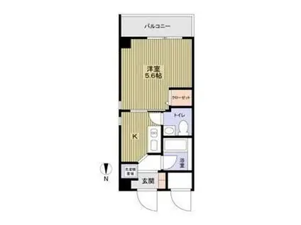 プライム蛍池(1K/3階)の間取り写真