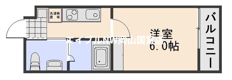 BLUE.RESIDENCE浜(1K/1階)の間取り写真