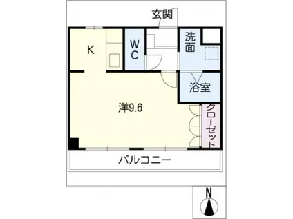 フルハウス夢の森(ワンルーム/2階)の間取り写真