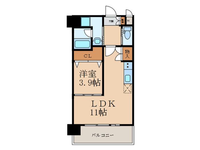メゾン ド ソレイユ(1LDK/2階)の間取り写真