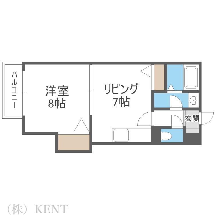 ハイツプロキオン(1LDK/1階)の間取り写真