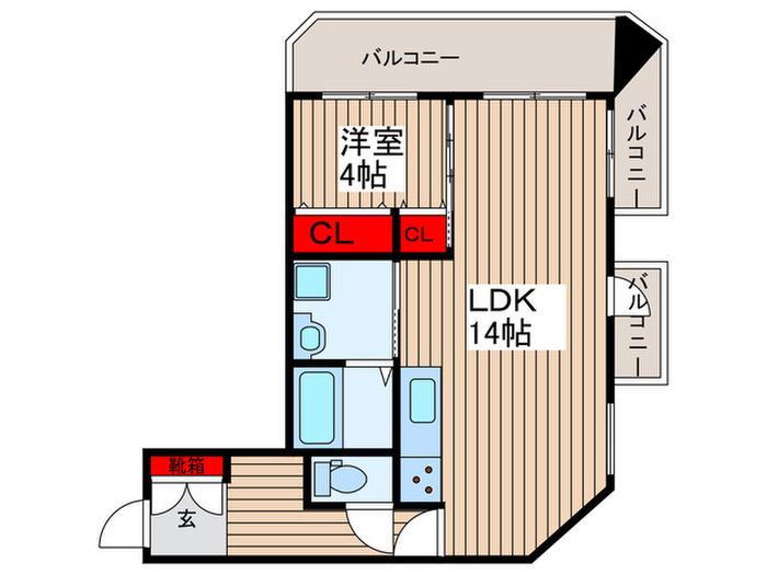 ペガサスマンション石神井公園(1LDK/5階)の間取り写真