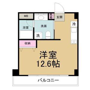 RAFFLE SHINSAKAE(ワンルーム/6階)の間取り写真
