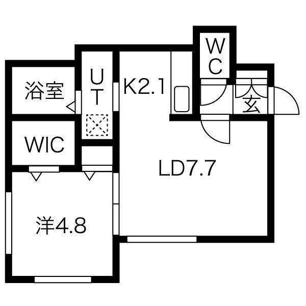ラフレーズ元町(1LDK/4階)の間取り写真