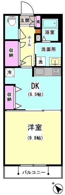 メゾン北品川(1DK/3階)の間取り写真