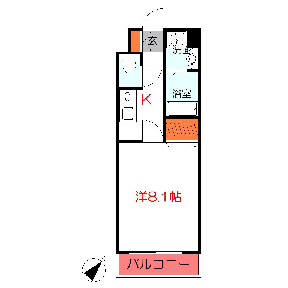 アールズコート(1K/3階)の間取り写真
