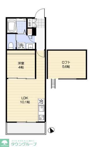 FENICE HAKURAKU(1LDK/2階)の間取り写真