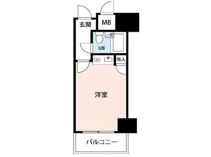 ダイアパレス塚本II番館(ワンルーム/7階)の間取り写真