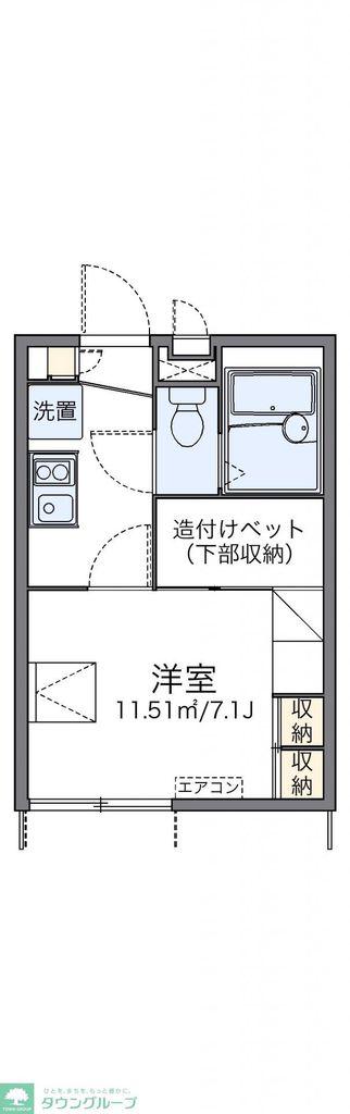 レオパレスKOMUGI(1K/1階)の間取り写真