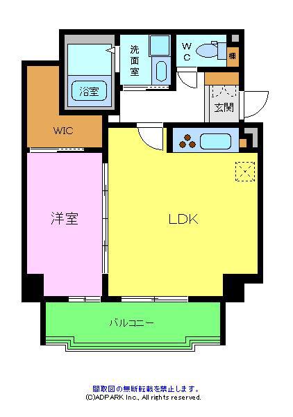 アトリエール堺新町(1LDK/8階)の間取り写真