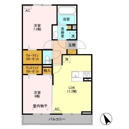 メゾンアーバンJ(2LDK/3階)の間取り写真
