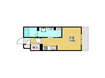 フロントハウス A棟(ワンルーム/2階)の間取り写真