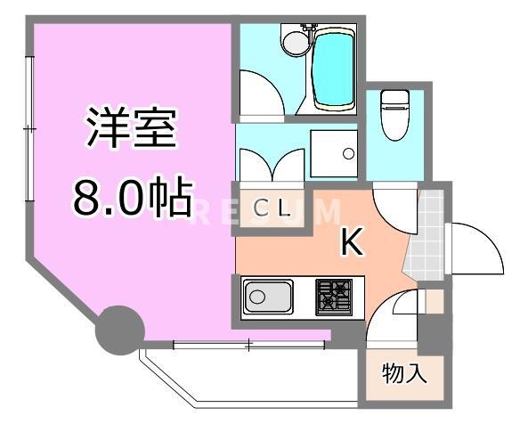 ARTIS(1K/3階)の間取り写真