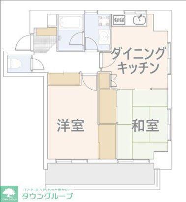 グローリアパレス弐番館(2DK/4階)の間取り写真