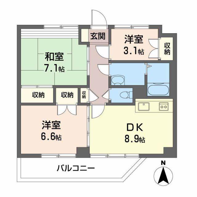 MAISON GOTOH(3DK/5階)の間取り写真
