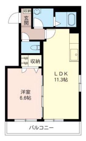 ブランドール大泉学園(1LDK/2階)の間取り写真