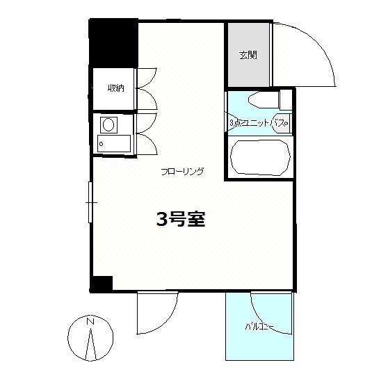 シオン八王子(ワンルーム/5階)の間取り写真