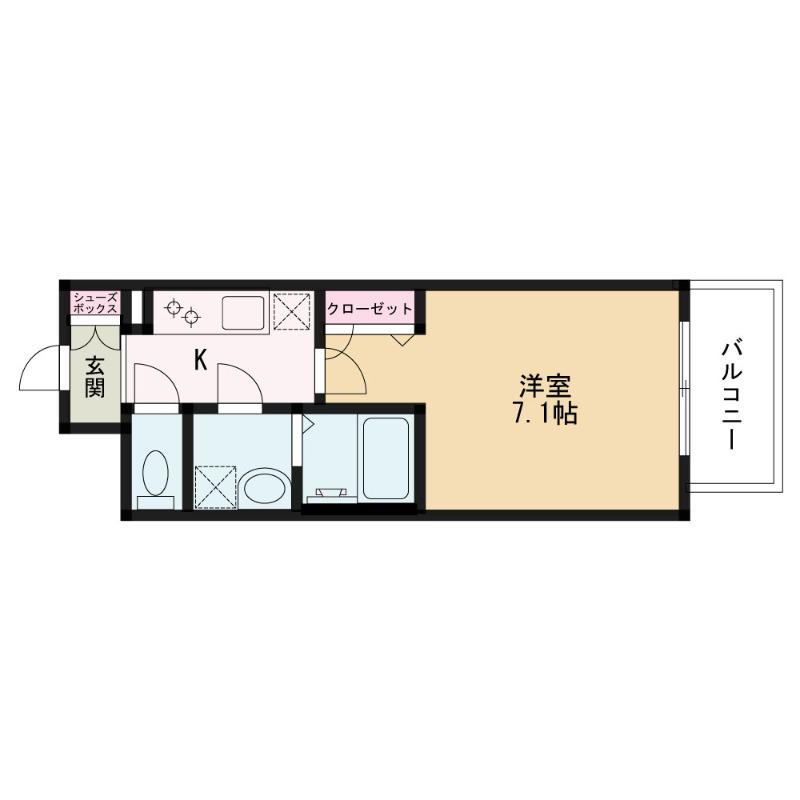 レジュールアッシュ梅田リュクス(1K/4階)の間取り写真