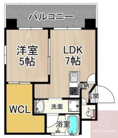 CITY SPIRE十三東(1LDK/2階)の間取り写真