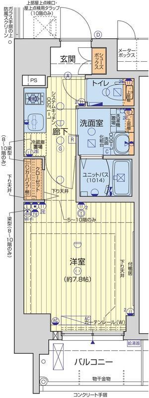 レオンコンフォート大阪ドームシティ(1K/9階)の間取り写真