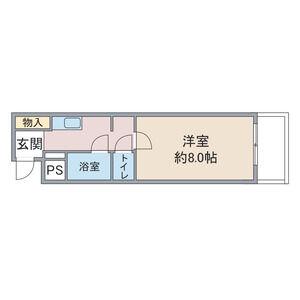 メゾン鶴里(1K/4階)の間取り写真