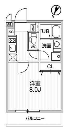 ALTERNA北品川 オルタナ北品川(1K/3階)の間取り写真