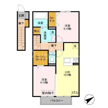スマートコレイユ(2LDK/2階)の間取り写真