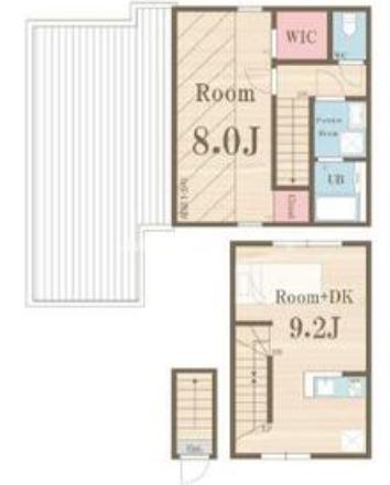 CASA BELLA DAITA(1LDK/2階)の間取り写真