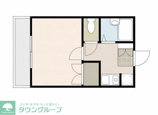 フレンドリーハウス(1K/1階)の間取り写真