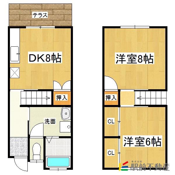 一木壱番館(2LDK/1階)の間取り写真