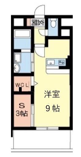 カーサホライズン(1SK/2階)の間取り写真